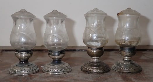 Quaker Hurricane 706 Newport Sterling Silver Salt Pepper Shakers