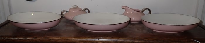 Franciscan Magnolia China Creamer Sugar Serving Bowls