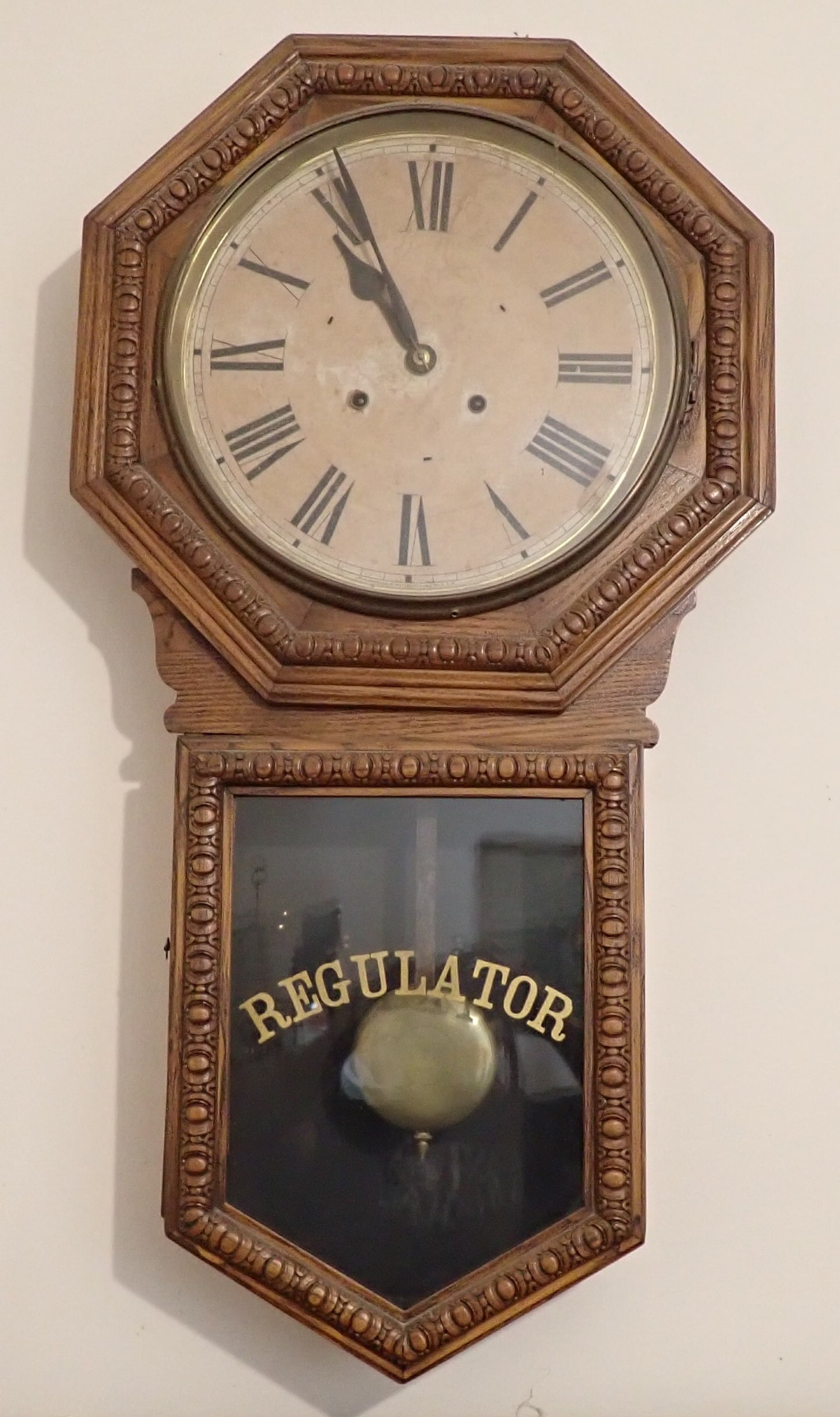 Waterbury 8 Day Regulator Wall Clock (1 of 8)