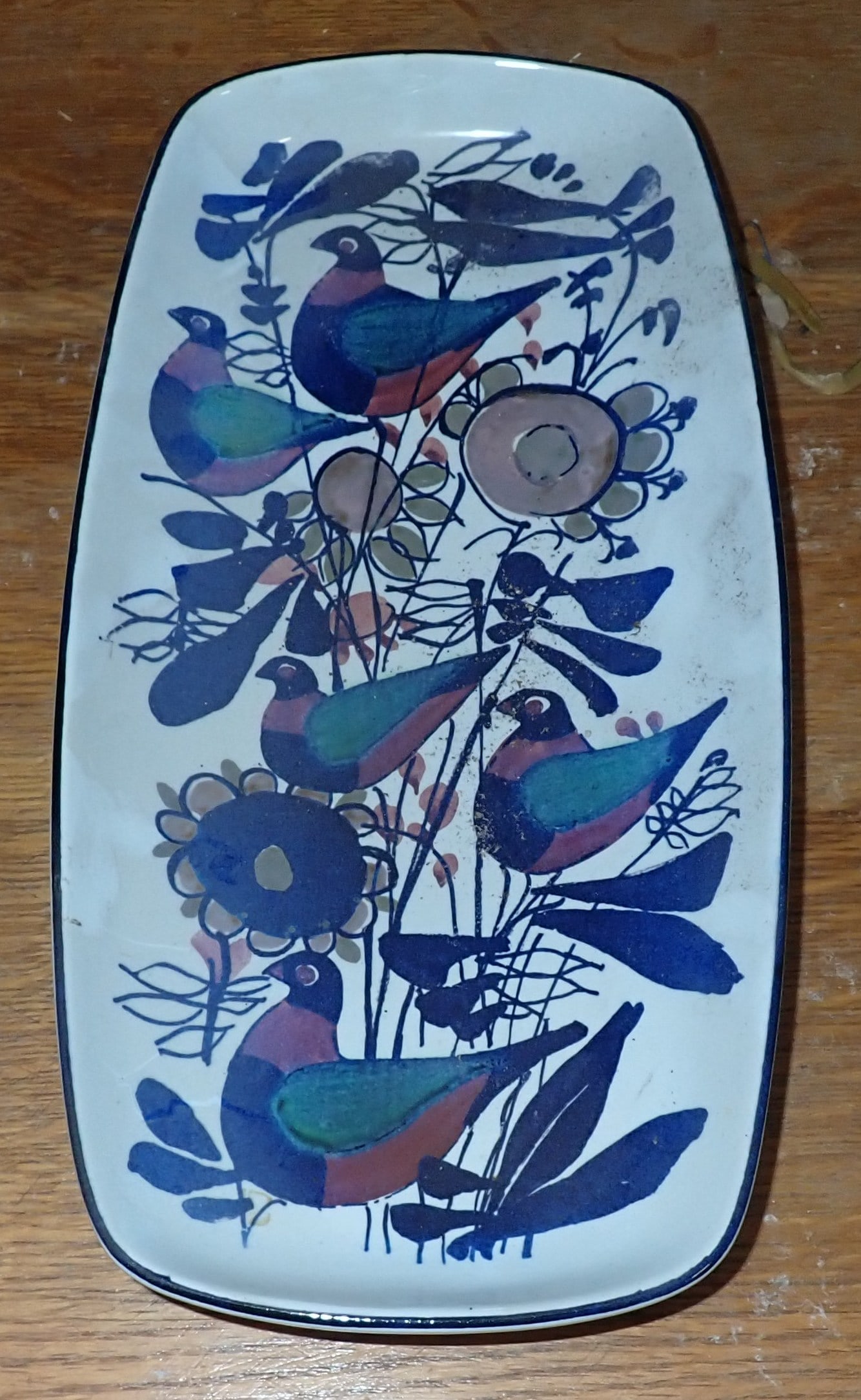 Royal Copenhagen Fajance Tray: Apprx 6 3/8"x 12 3/8". Shipping available