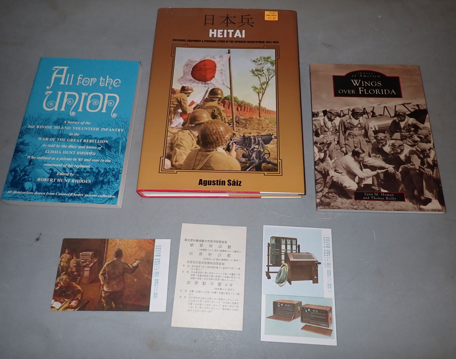 Books incl Heitai Agustin Saiz & Chinese Radio Postcards: Shipping available