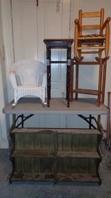 Childs Rockers Table & Shelf