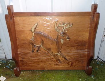 John Vanderstappen Gun Rack w/ Carved Deer