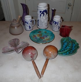 Steins , Pottery , Maracas & Misc