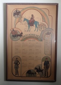 1969-70 Devon Horse Show Calendar Poster