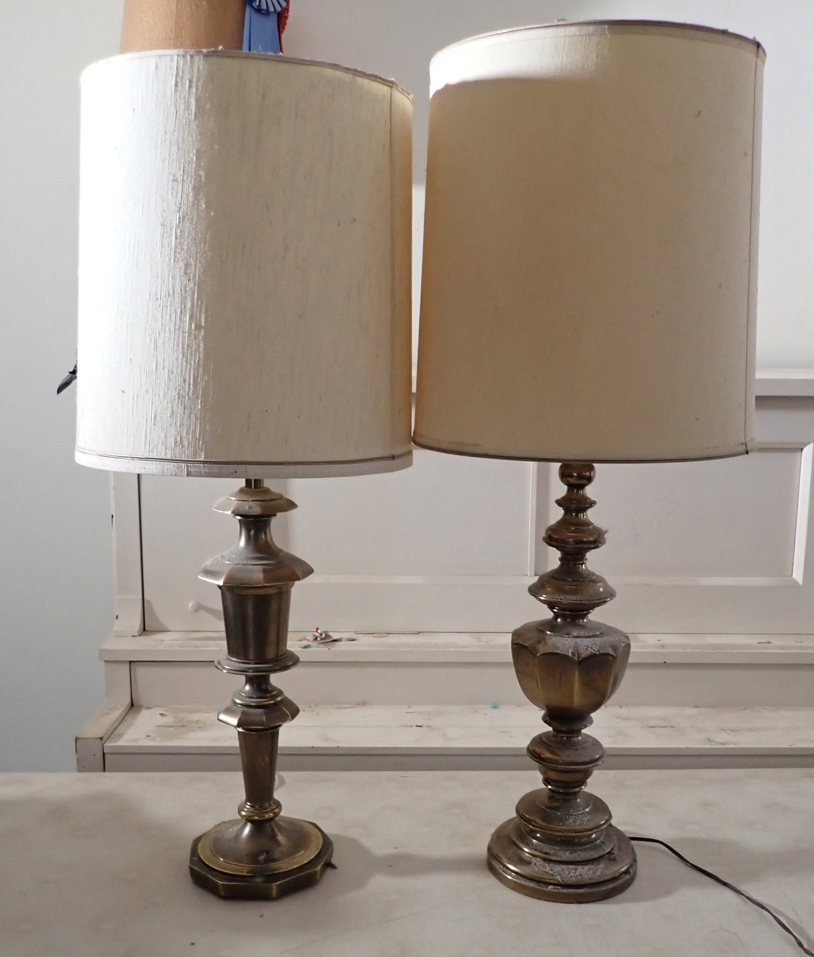 Brass Table Lamps: Tallest is apprx 28" tall. No in house shipping !