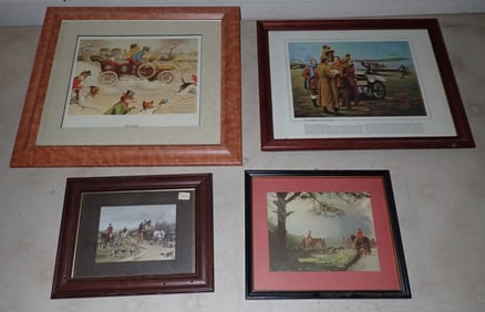 4 Prints incl Harry Nielson The Chase
