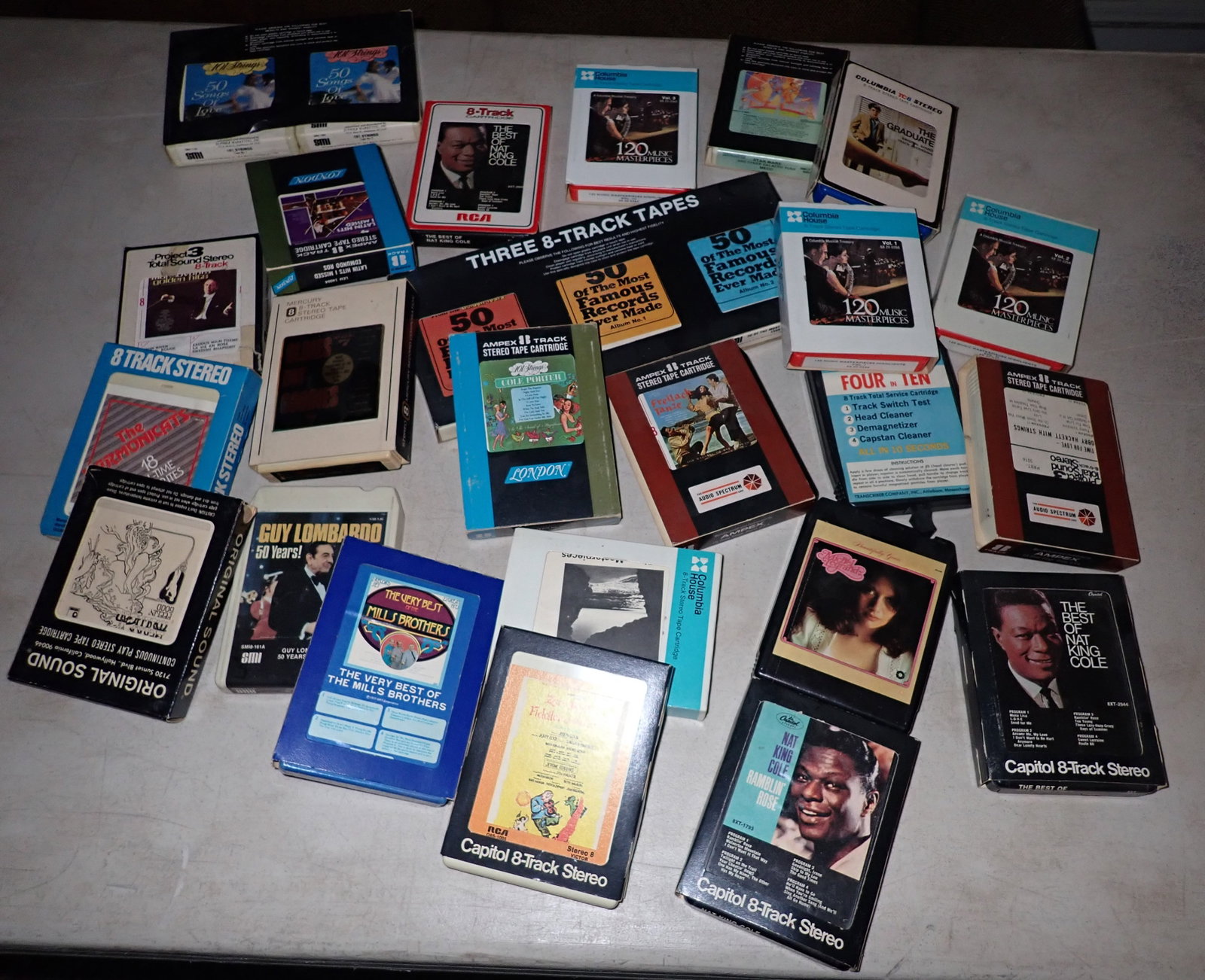 8 Track Tapes incl Nat King Cole: Shipping available