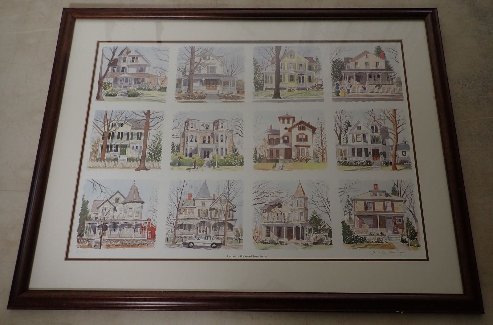 Houses of Hopewell NJ Print Harry McCandless Signed (1 of 6)