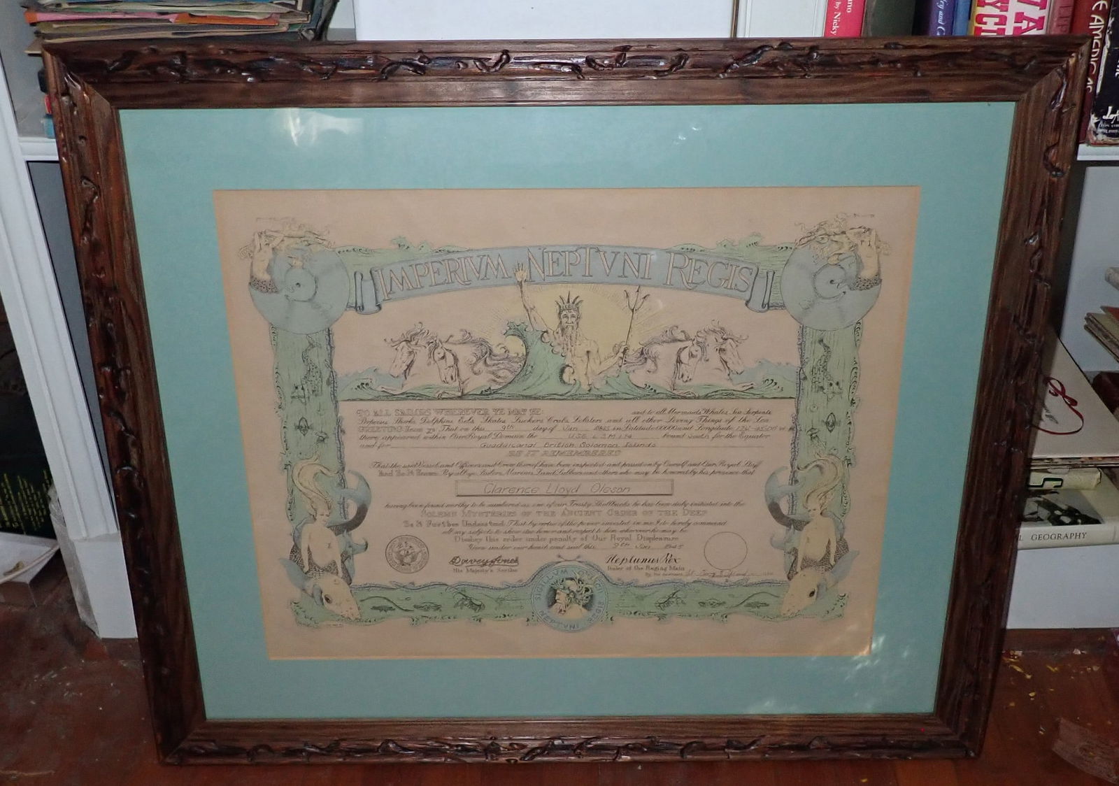 1945 U.S.S L.S.M 174 Imperium Neptuni Regis Certificate (1 of 8)