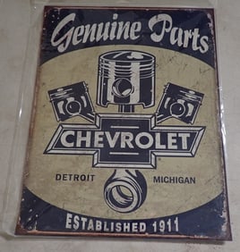 Tin Chevrolet Sign