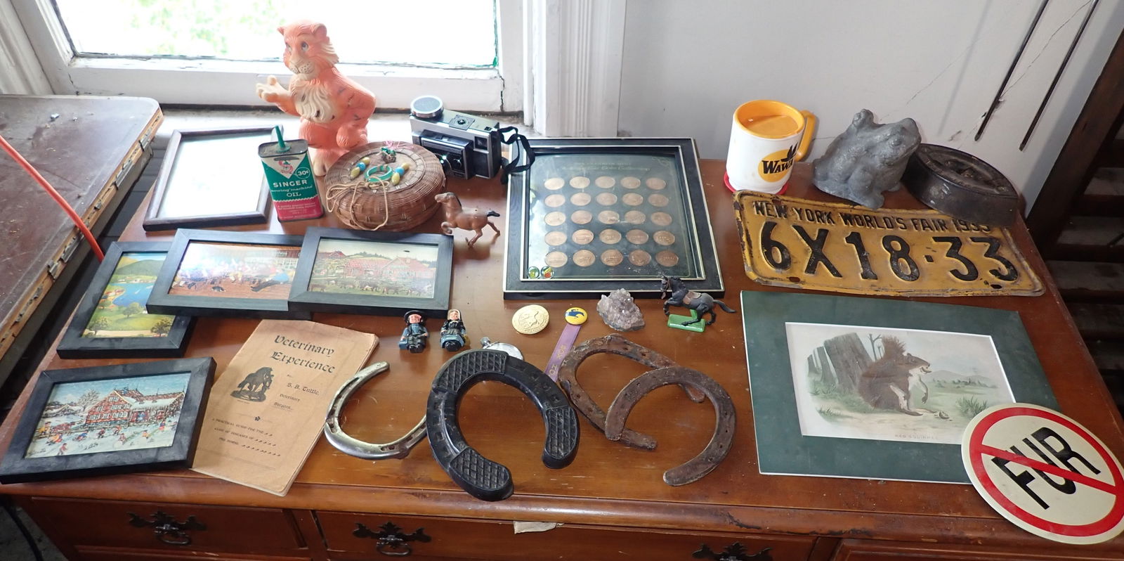 Worlds Fair License Plate , Sewing Basket , & Misc (1 of 10)