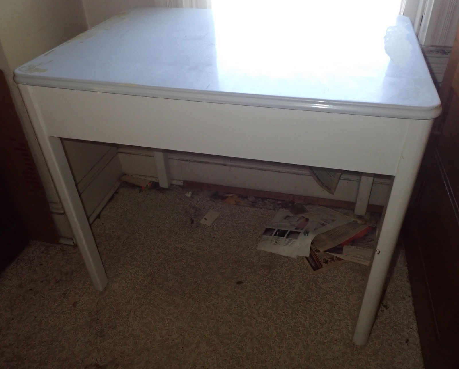 Porcelain Top Table w/ One Drawer (1 of 6)