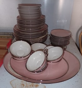 61pcs Franciscan Pink China