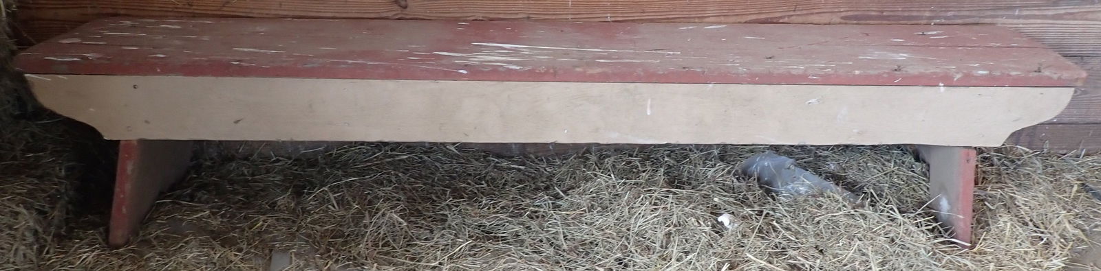 Primitive Bench in Red Paint (1 of 7)