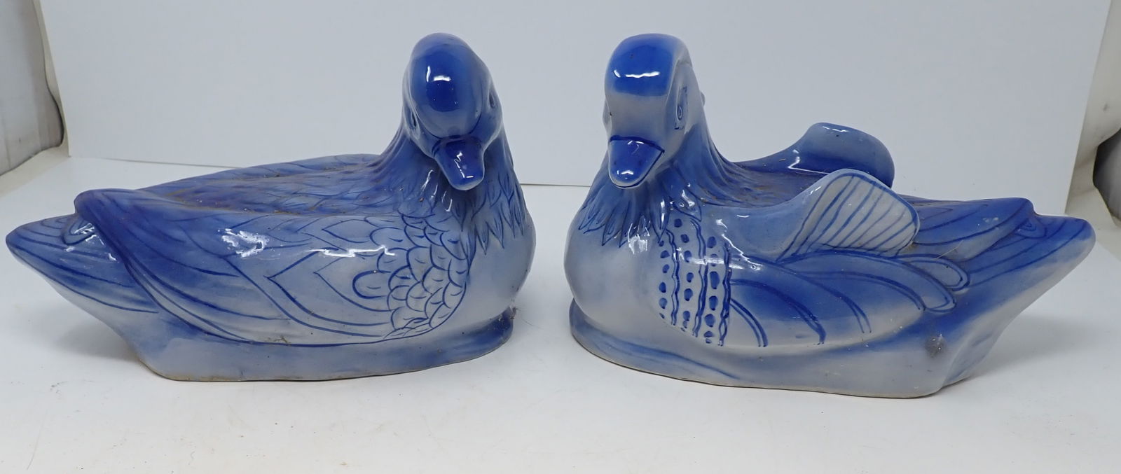 Ceramic Carolina Wood Ducks: Right one is apprx 9" long and 6" tall. Shipping available