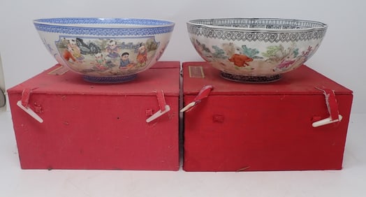 2 Chinese Egg Shell Bowls