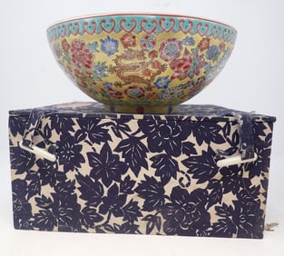 Chinese Egg Shell Bowl w/ Dragons
