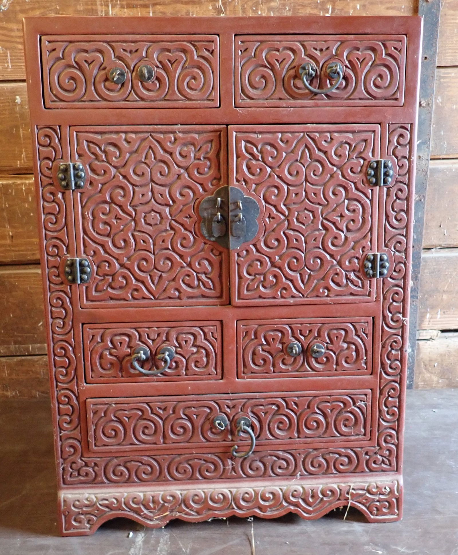 Chinese Cinnabar Cabinet (1 of 6)