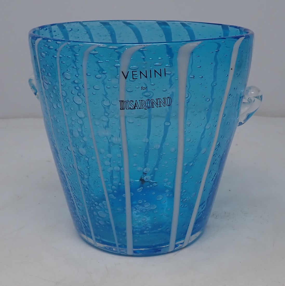 Venini Glass Ice Bucket Disaronno Ice Bucket: Ice Bucket - Approx 5 1/8" in diameter and 5" tall. Shipping available