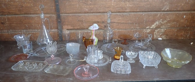 Decanters, Depression Glass, Misc Glassware