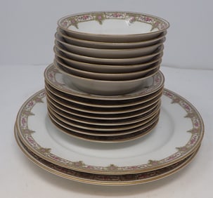 17 pcs Limoges Dinnerware
