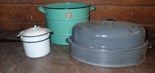 Agateware Pots & Roaster