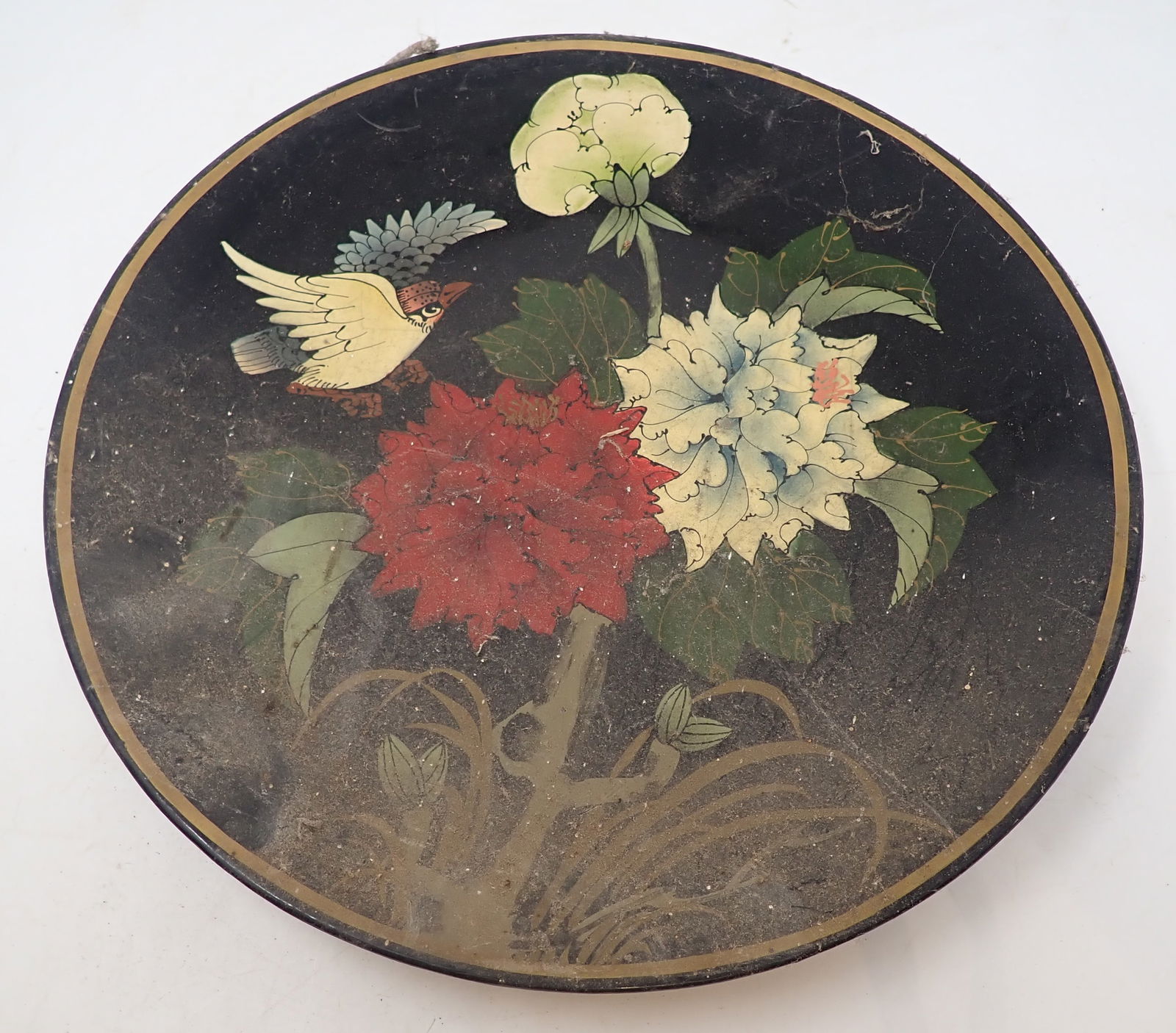 Hand Painted Oriental Style Plate (1 of 2)