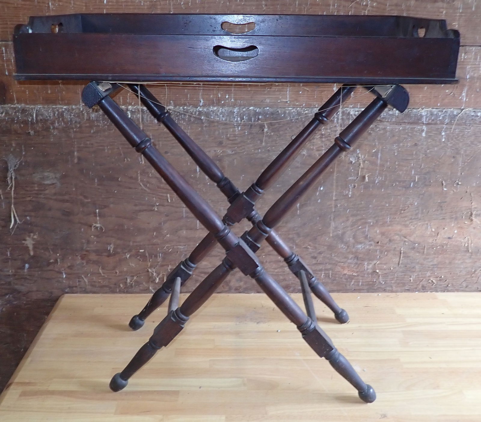 Mahogany Butler Tray & Stand (1 of 4)