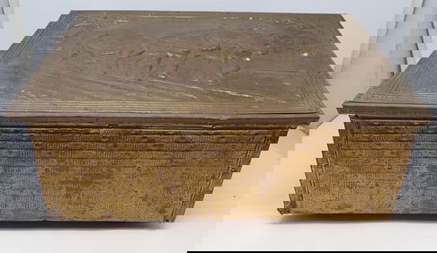 Kindling Box w/ Horse Drawn Plow Scene