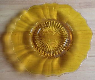 Amber Glass Plate