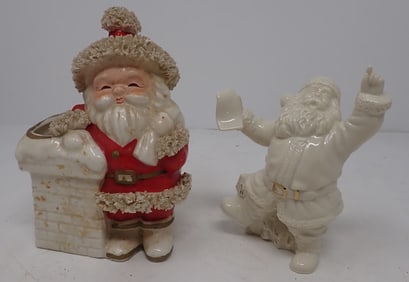 Dickson Santa Planter & Lenox Figurine