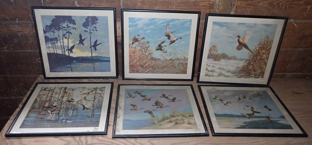 6 Richard Bishop Duck, Geese, & Pheasant Prints