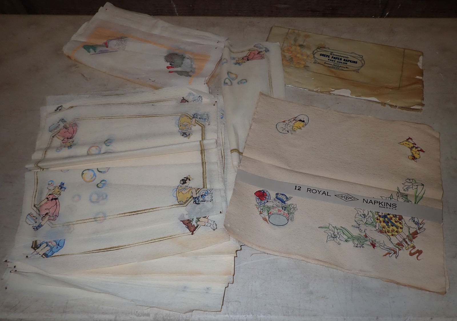 Dennison Crepe Paper Napkins / Placemats: Shipping available