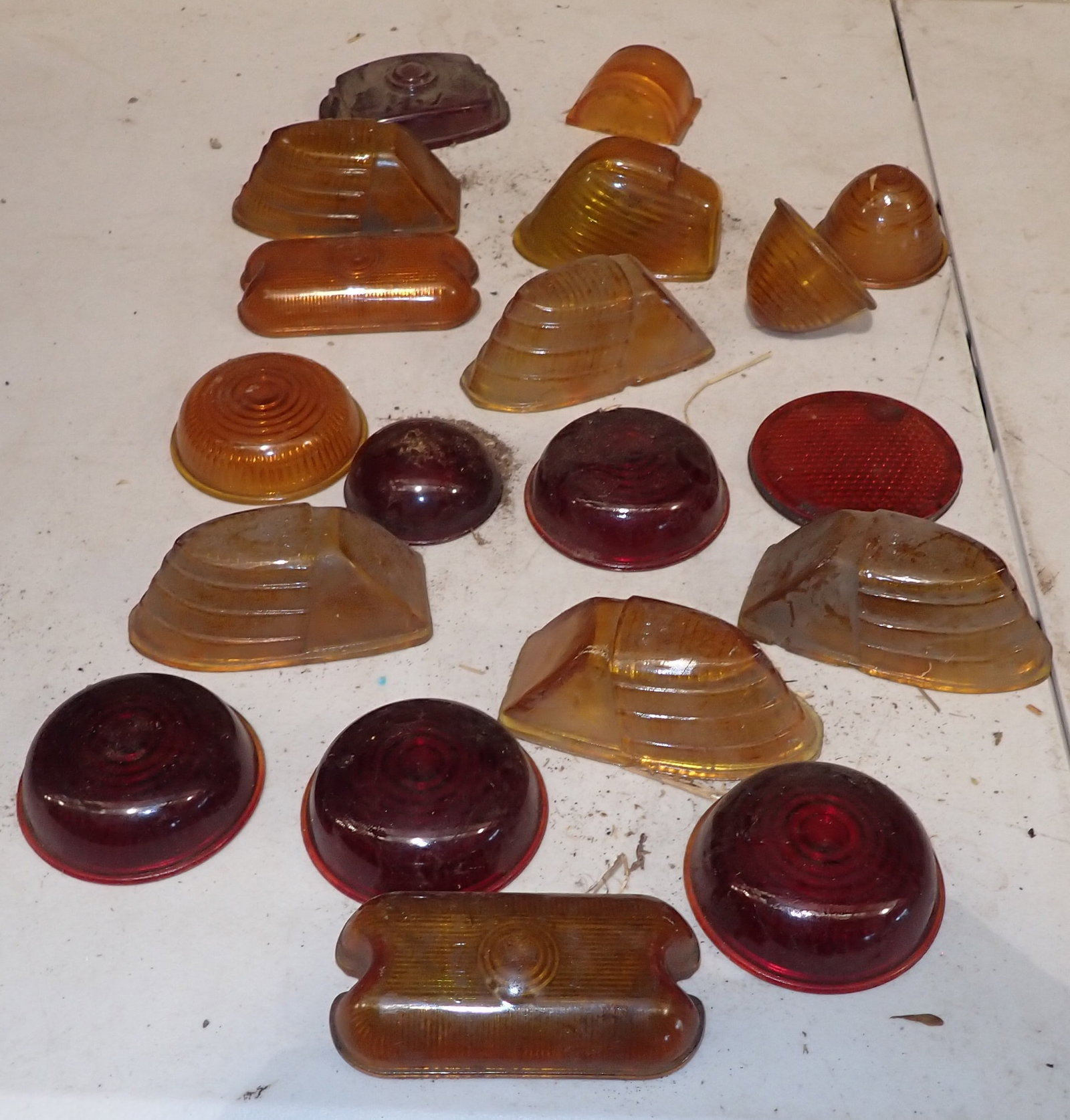 Glass Car & Truck Lenses: 2 in back are plastic. Shipping available ($15 handling charge, plus postage)