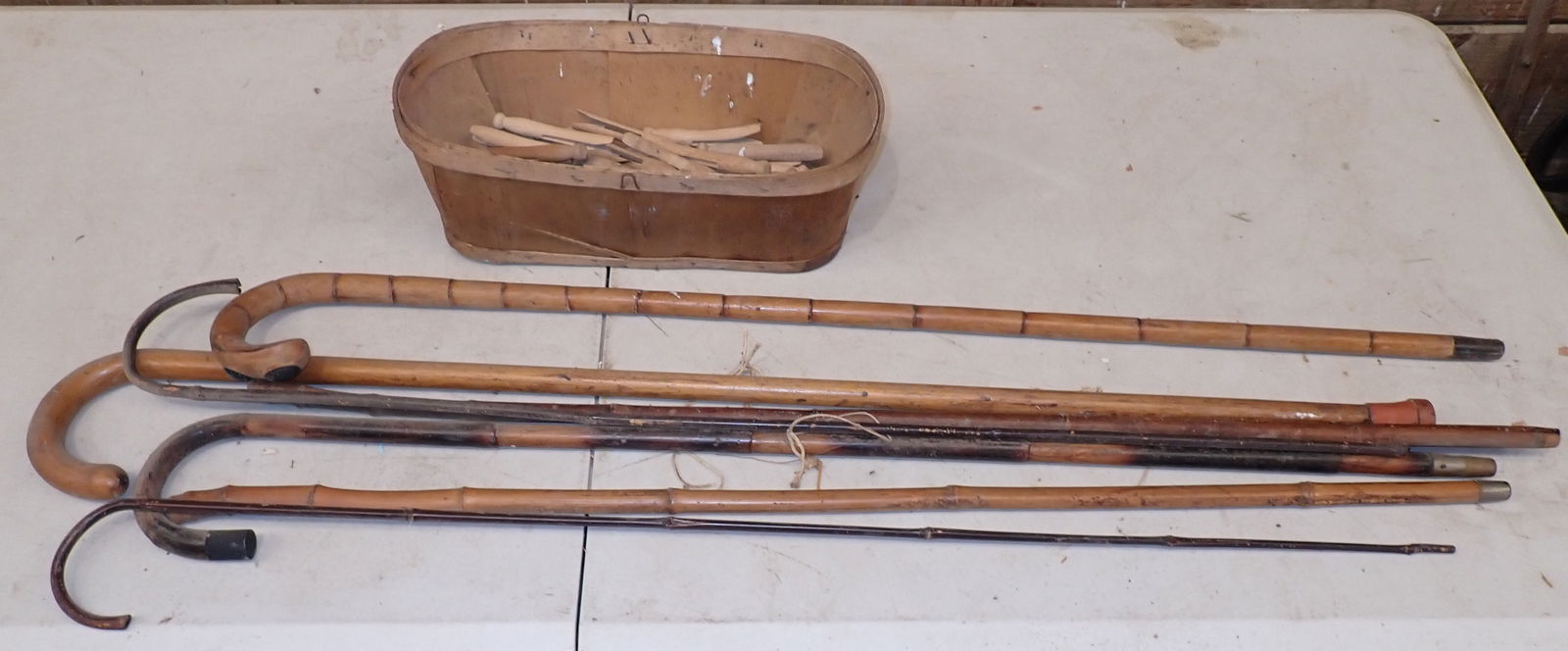 Canes / Walking Sticks and Clothes Pins: Some are bamboo. Shipping available