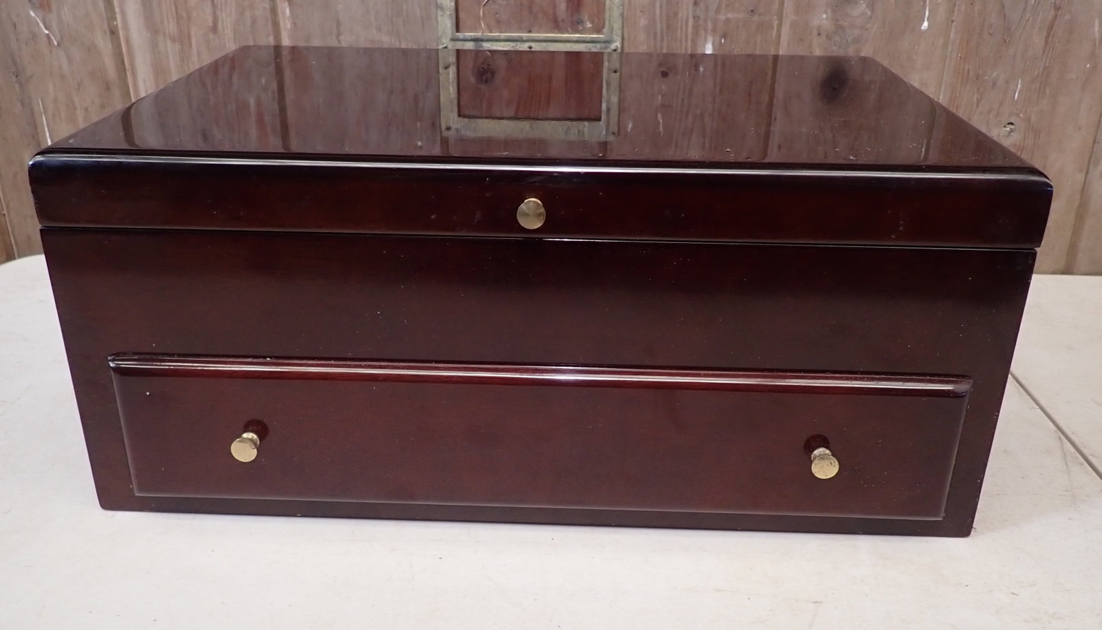 Silverware Chest: Apprx 11 1/2" x 17" x 7 1/4" tall. Shipping available