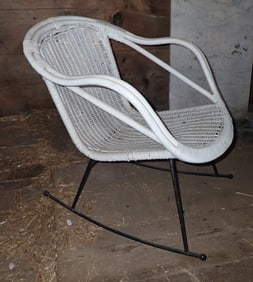 MCM Style Wicker Rocker