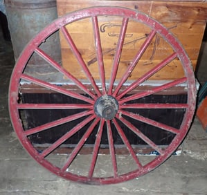 Buggy Wheel in Red Paint
