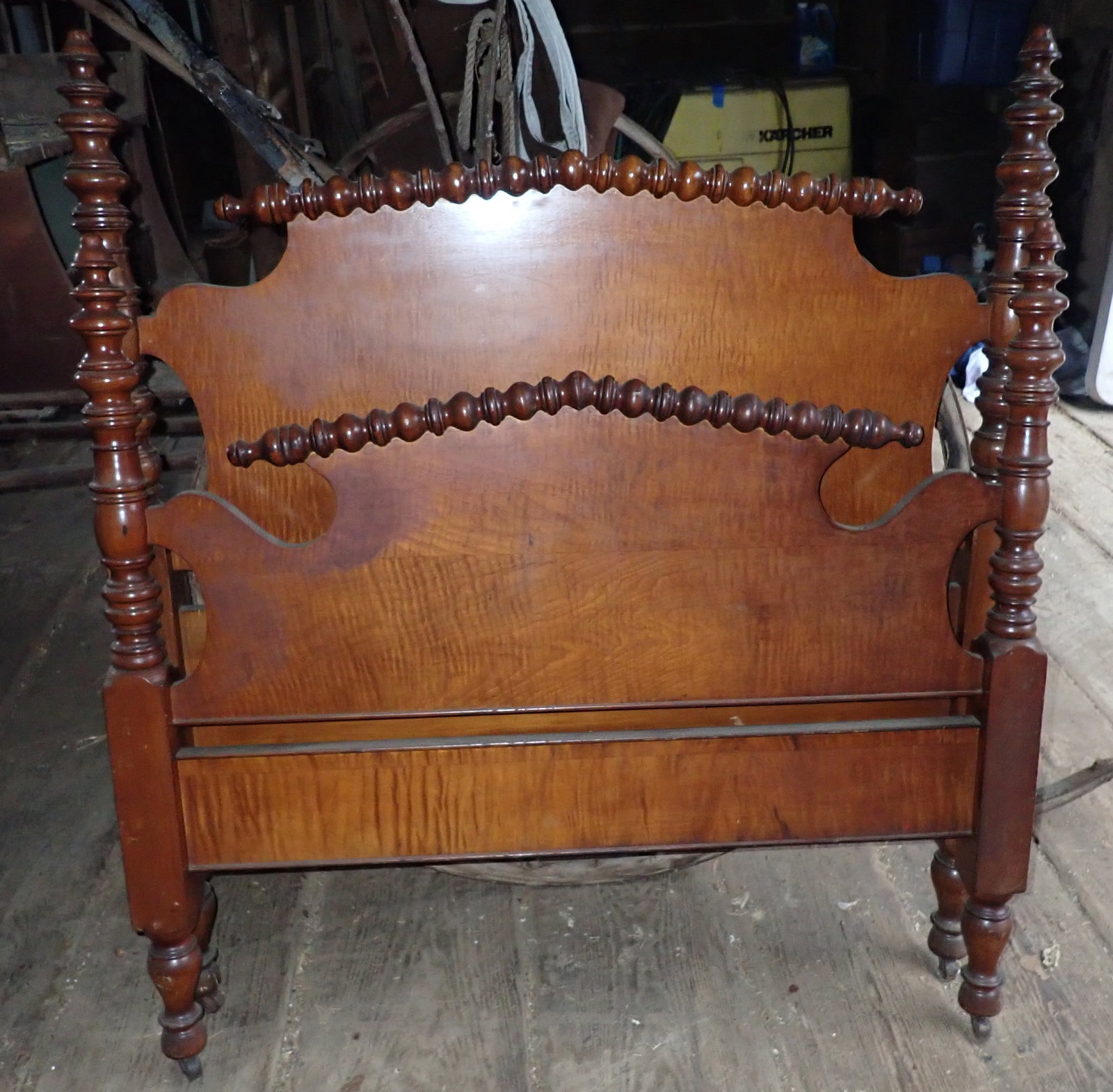 Spool Headboard & Footboard: Headboard is apprx 42 1/8" wide and 46 3/4" tall. No in house shipping !