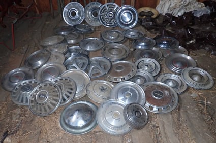 Large Lot of Hubcaps