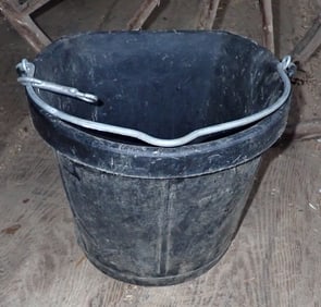 Feed Bucket w/ Brass Fittings & Misc
