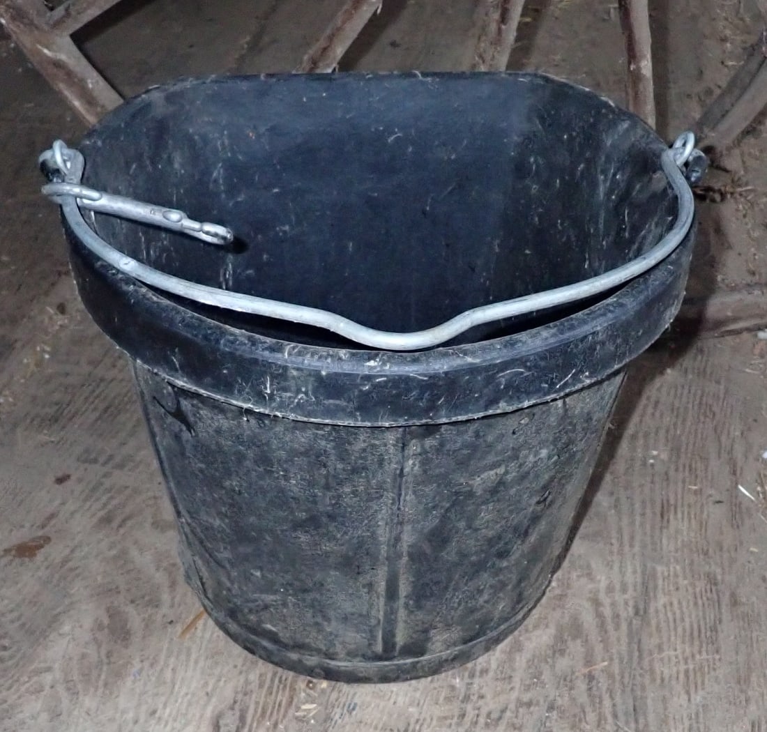 Feed Bucket w/ Brass Fittings & Misc (1 of 2)