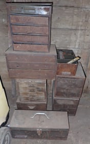Parts Cabinets w/ Hardware Toolbox & Tools