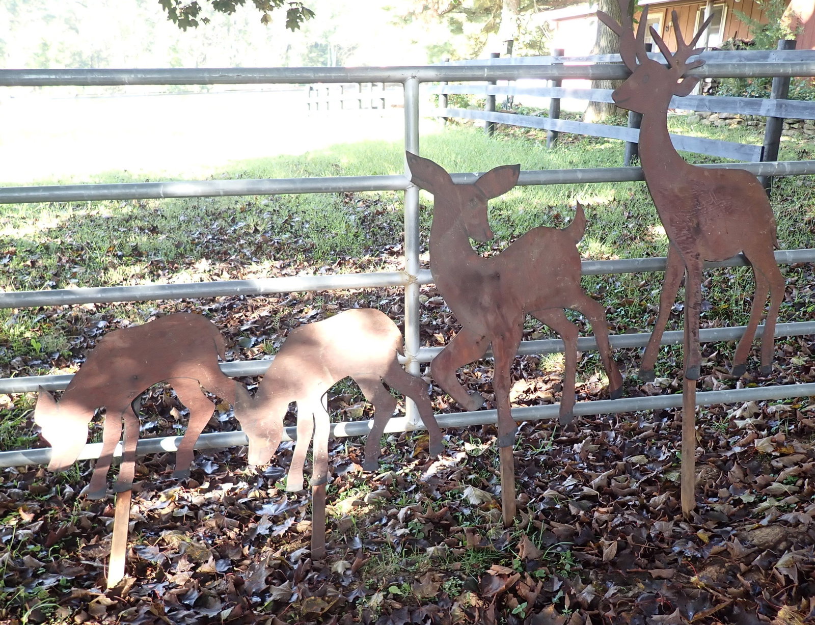 Deer Wood Cutouts: All are approx 1/4" plywood and tallest is approx 66" total length. No in house shipping !