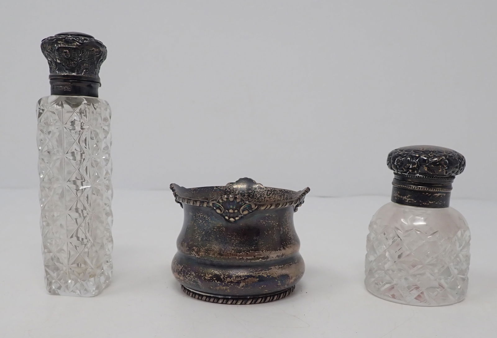 Sterling Silver Toothpick Holder & Perfume Bottles (1 of 6)