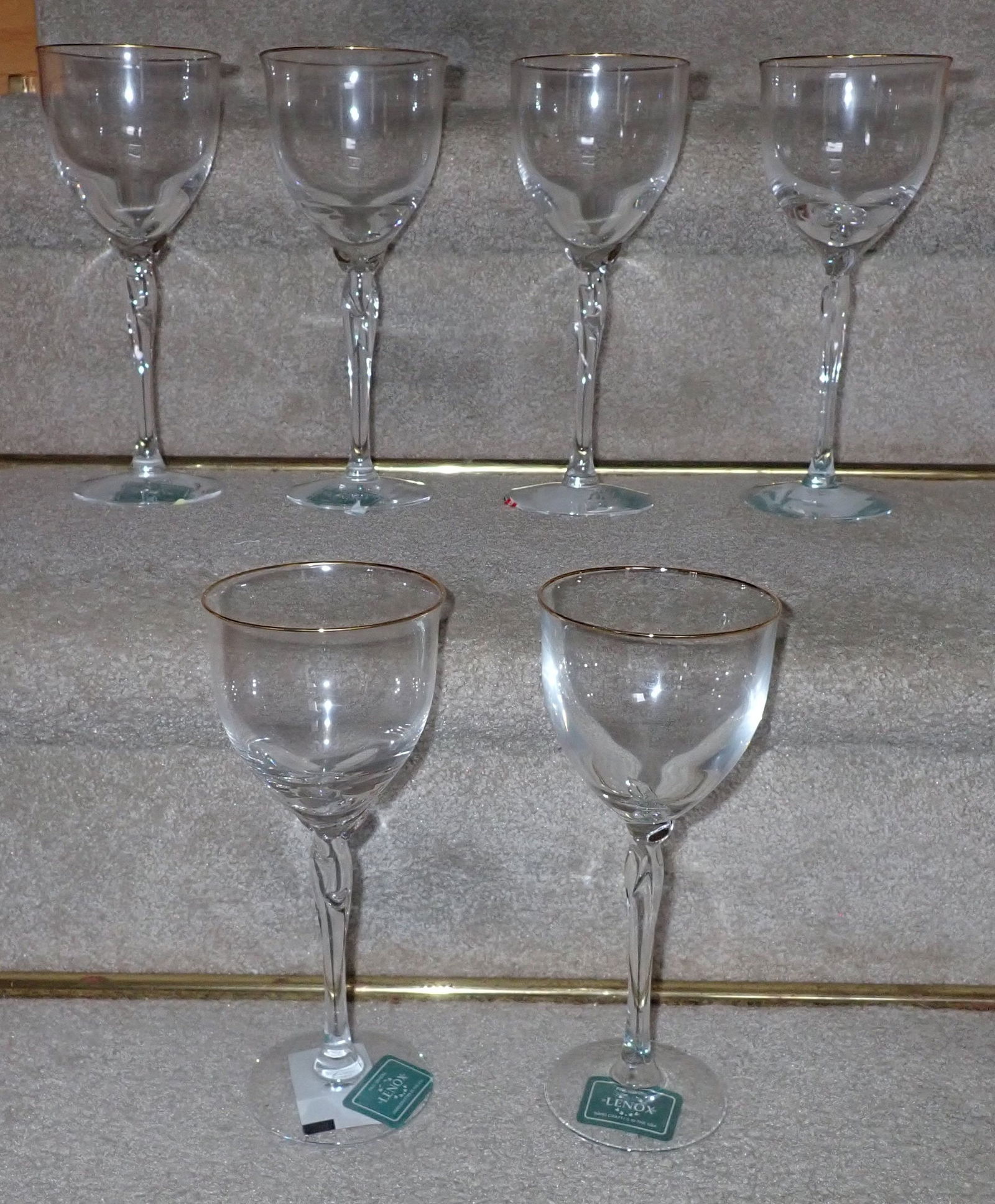 7 Lenox Unity Goblets: Approx 3 1/2" in diameter and 8 1/2" tall. Shipping available ($20 handling charge, plus postage)