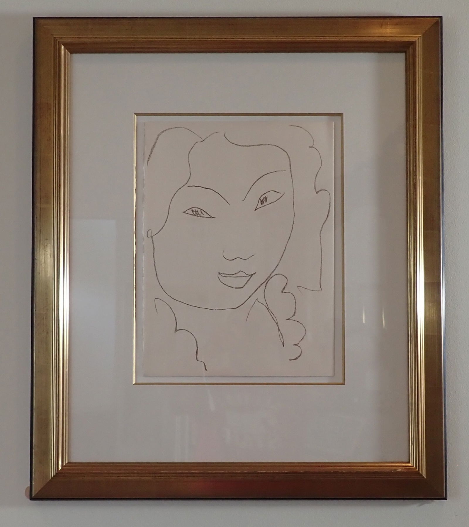 Henri Matisse Lithograph: From the Portfolio Poesies Antillaises . Frame measurements are approx 24" x 28 1/4". Shipping available thru UPS Store 5528. Call (908)213-6838 and select option 5 to get a quote BEFORE bidding. No r