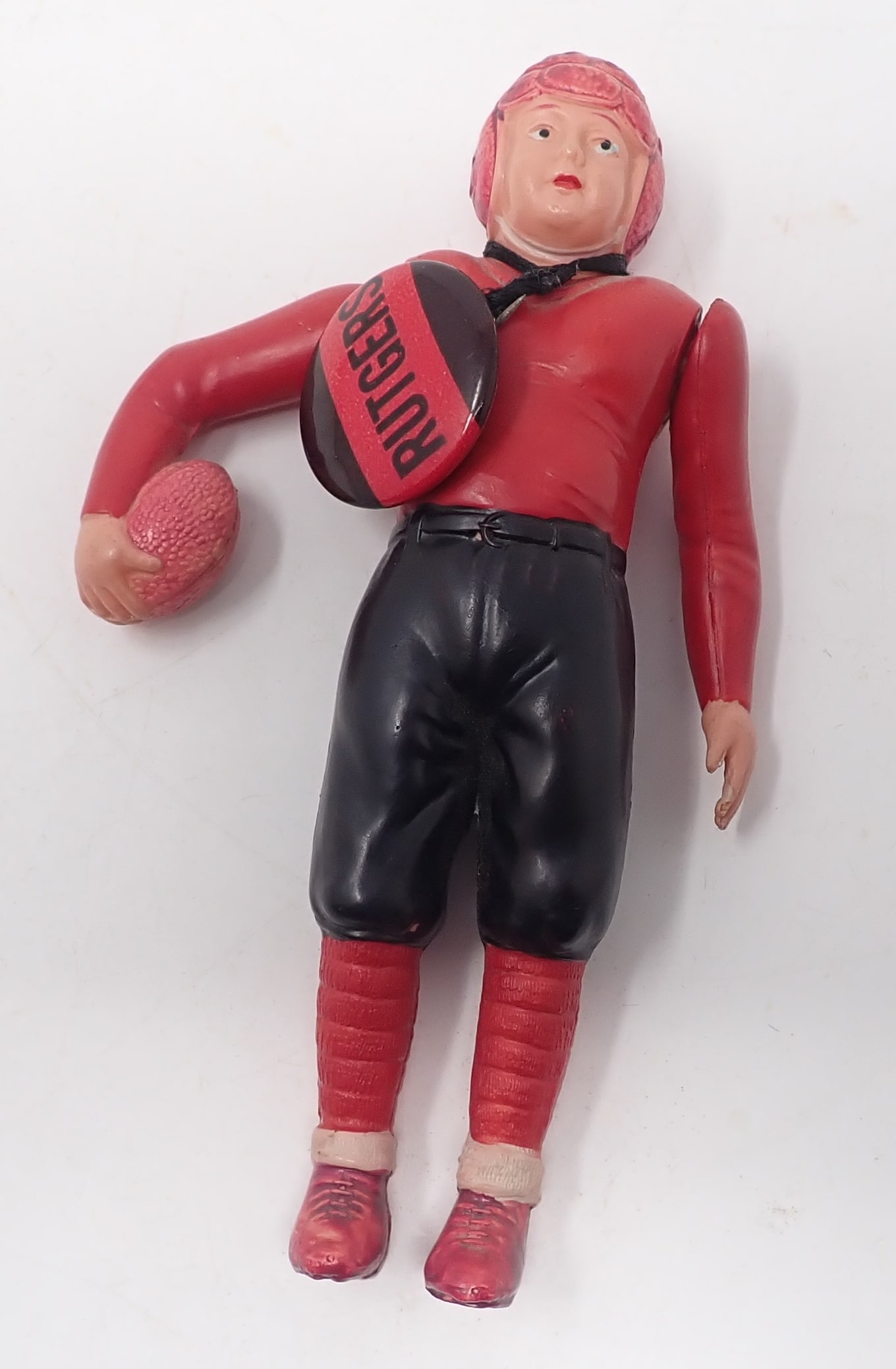 Celluloid Football Player & Rutgers Pinback (1 of 4)