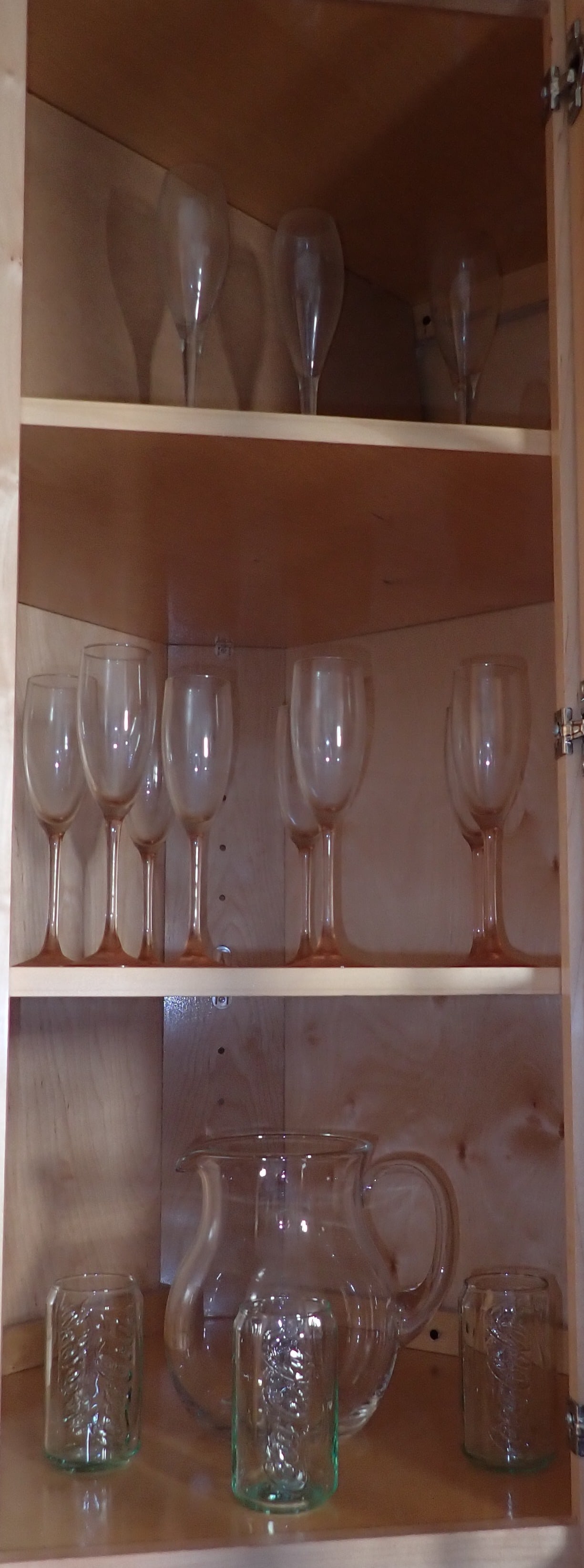 Stemware , Coke Glasses , & Pitcher: Pitcher is approx 8 1/4" tall. No in house shipping !